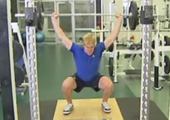 Matt Greene doing hockey training exercises